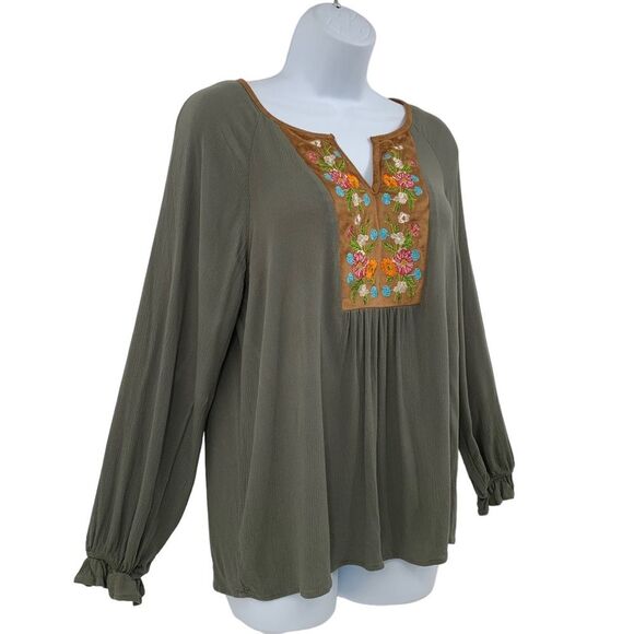 Umgee Boho Embroidered Top small - Picture 4 of 13